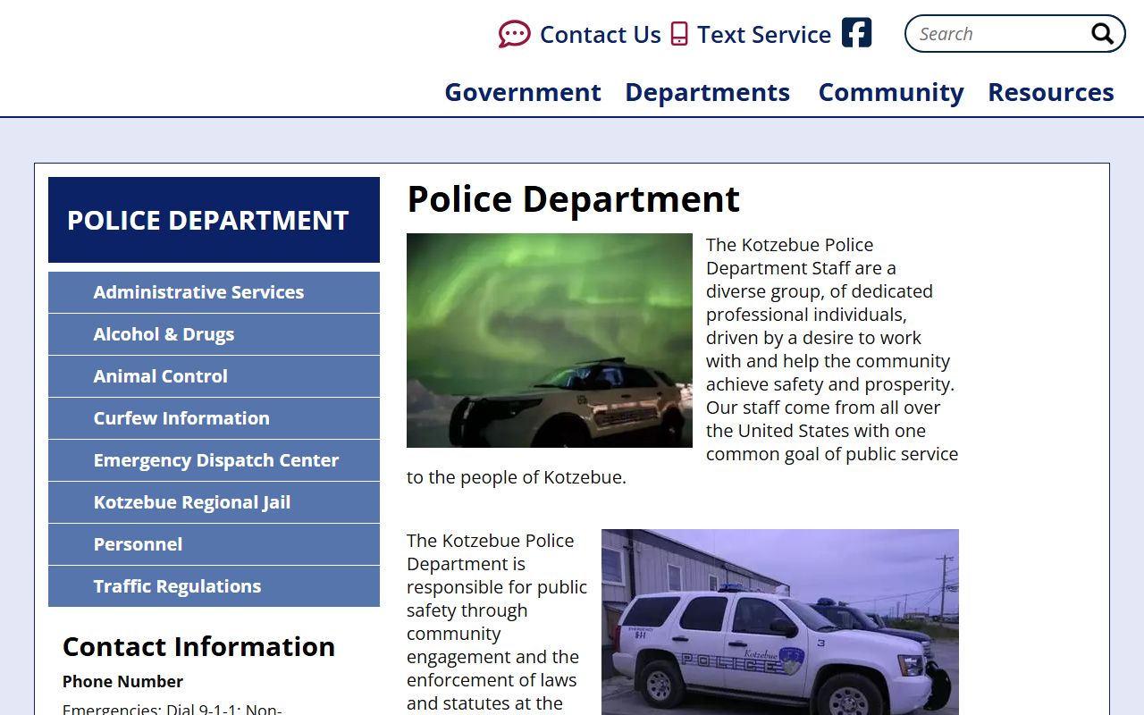 Kotzebue Police Department Northwest Arctic bench warrants page screenshot